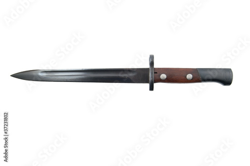 Old bayonet that went through some battles. Fototapet