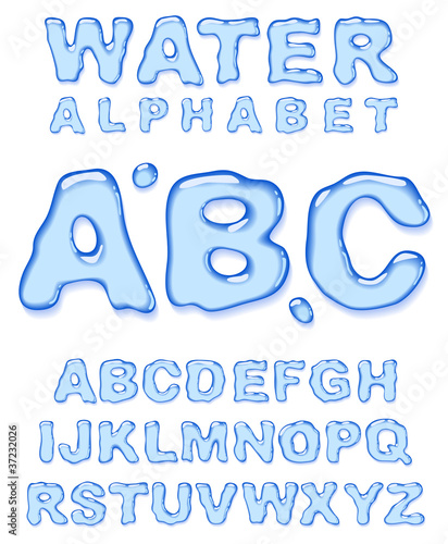 Water alphabet.