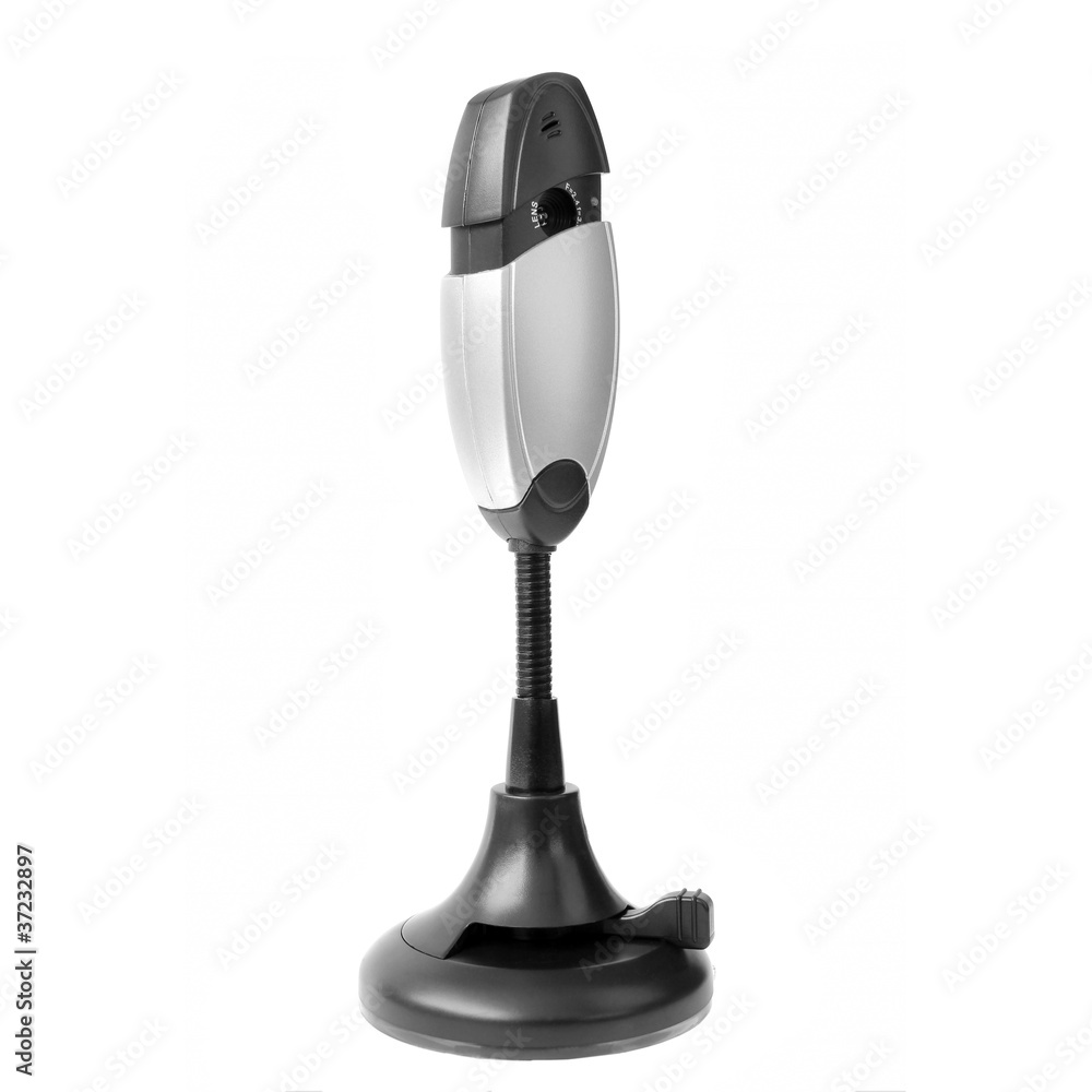 Web camera on a stalk on a white background Web camera on a stalk on a white background