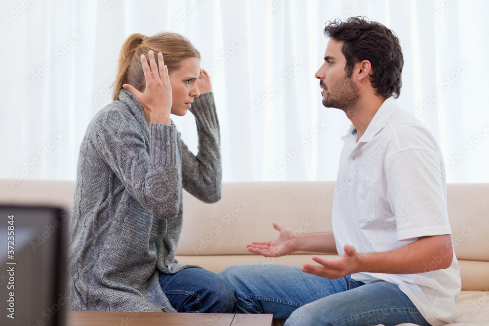 Young couple arguing Young couple arguing