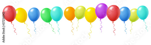 Viele Bunte Luftballons