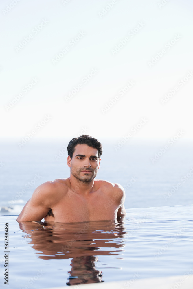 Portrait of a young man relaxing Portrait of a young man relaxing