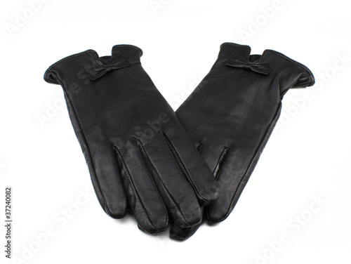 leather gloves, isolated