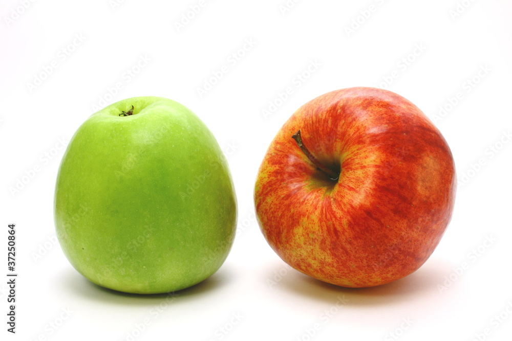 Two apple isolated on white