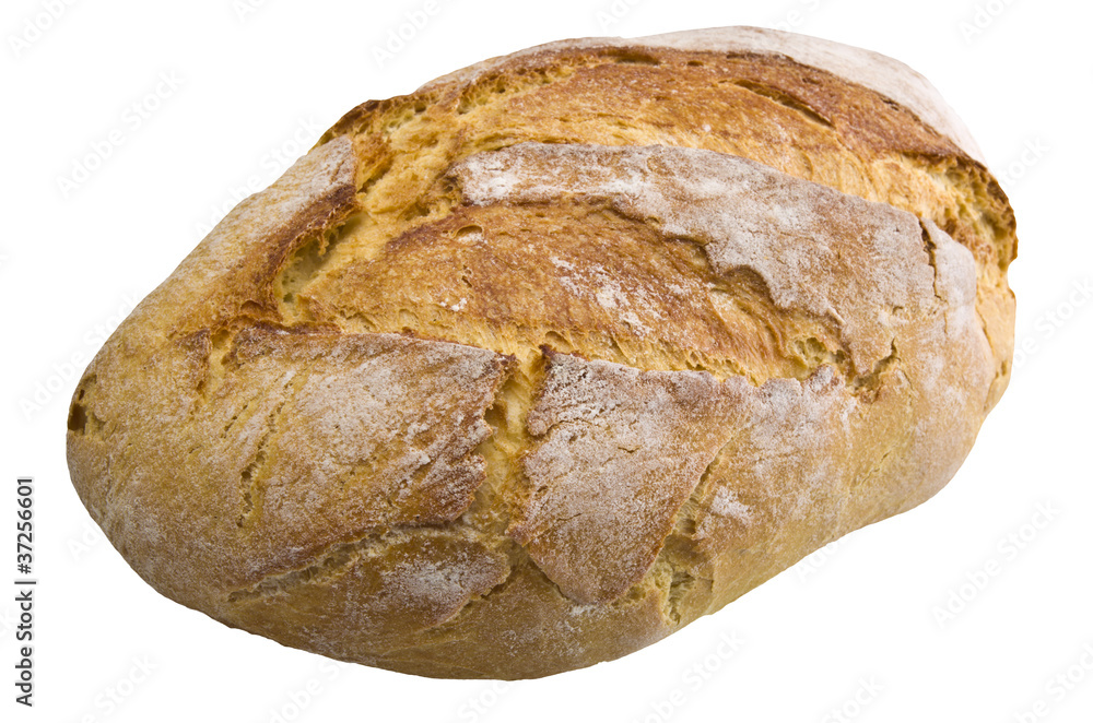 Homemade whole bread on the white Homemade whole bread on the white