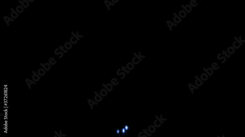 Two bursting fireworks plates