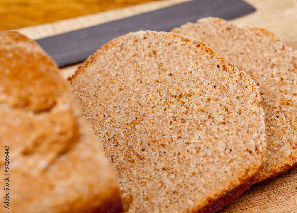 Sliced wheat bread