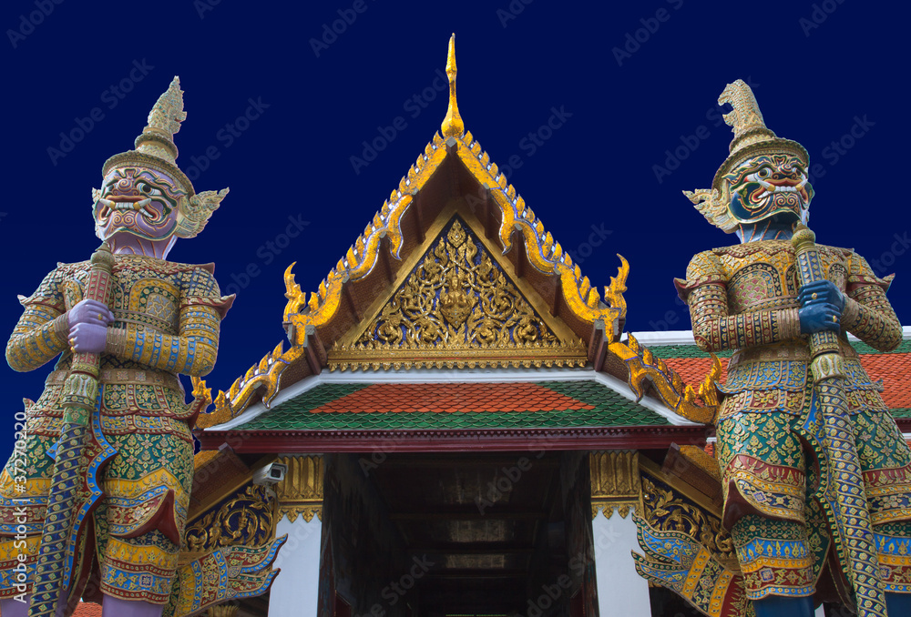 grand palace and blue background