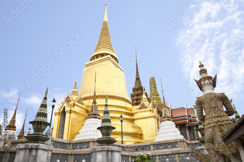 golden pagoda in wat phra kaew  bangkok  thailand