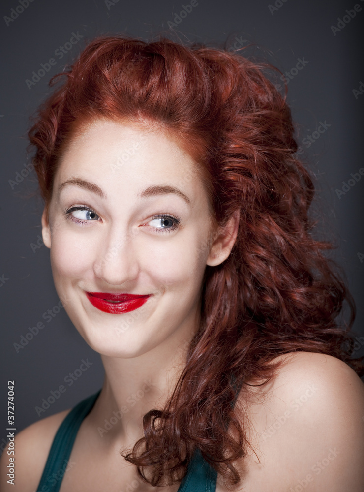 Fototapeta premium girl with red hair