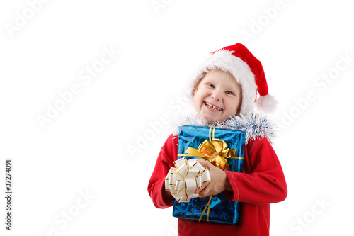 Small Santa with present