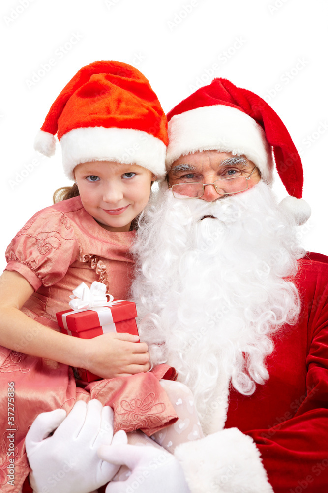 Santa with girl Santa with girl