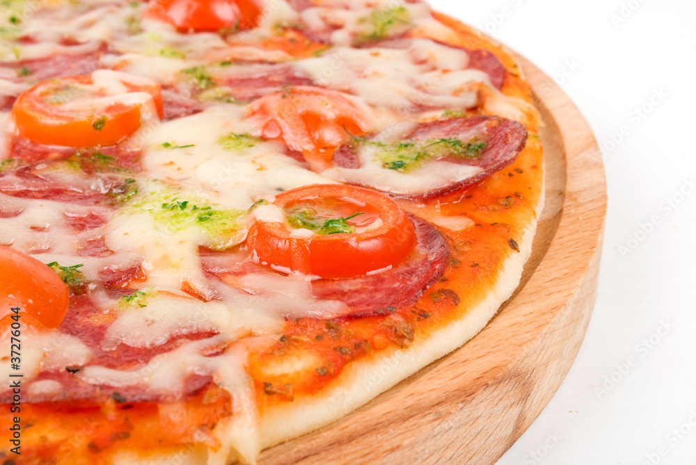 pizza on a white background pizza on a white background