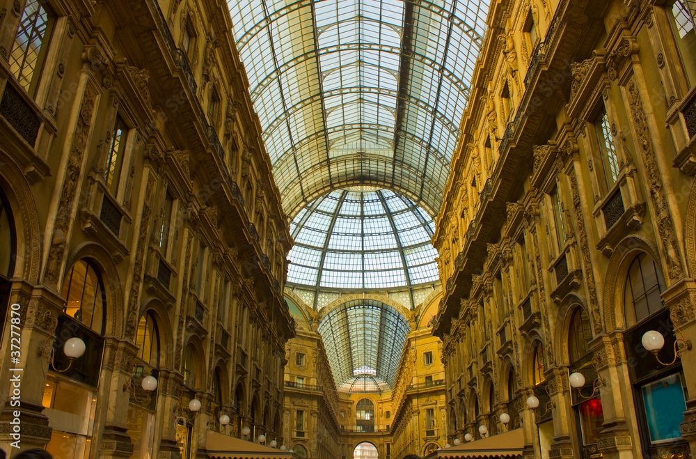 Galleria Vittorio Emanuele II  hall, Milan, Italy