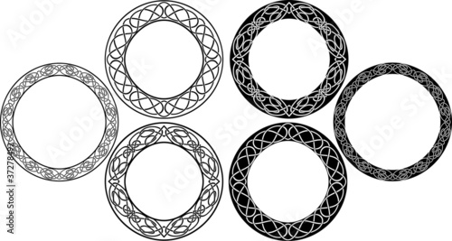 Celtic circle set. vector illustration for web