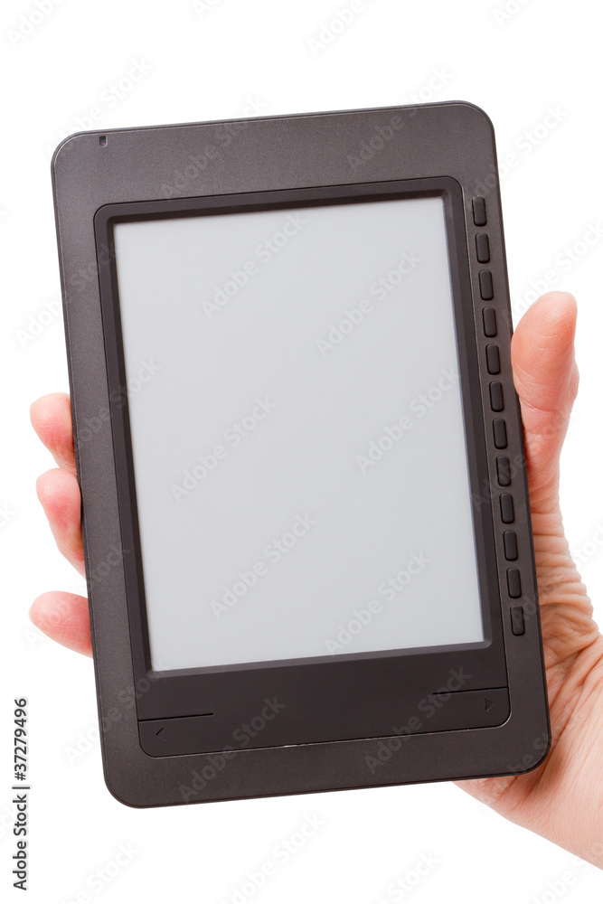 Hand with the e-book Hand with the e-book
