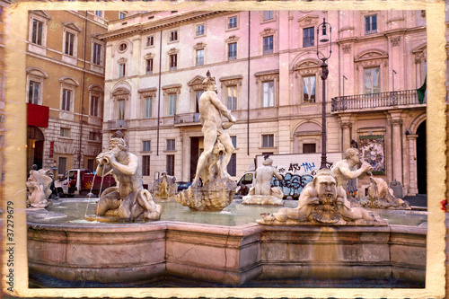 Fontana del Moro in Piazza Navona, Roma