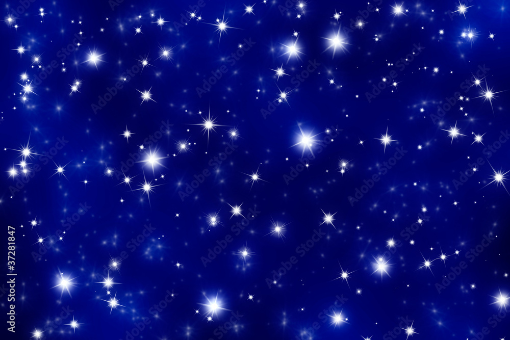blue twinkle star background