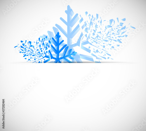 Bright christmas background with snowflakes