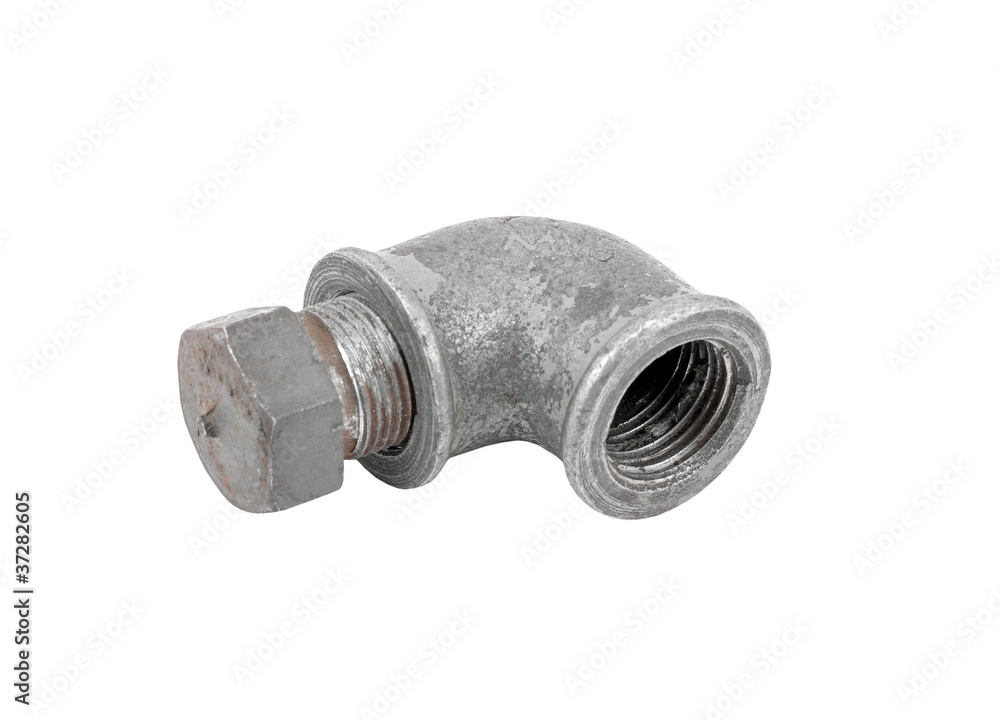 Water inlet pipe valve, isolated on white background Water inlet pipe valve, isolated on white background