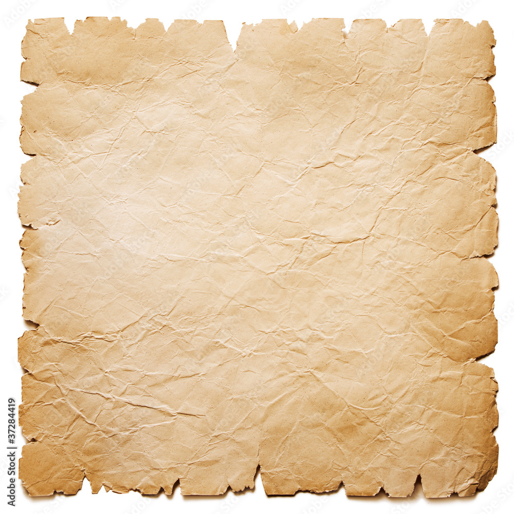 Fototapeta premium old paper sheet isolated on white