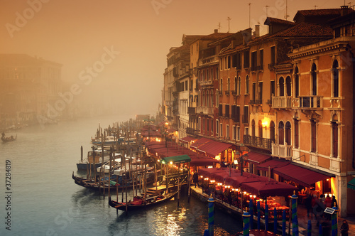 Grand Canal at a foggy evening.