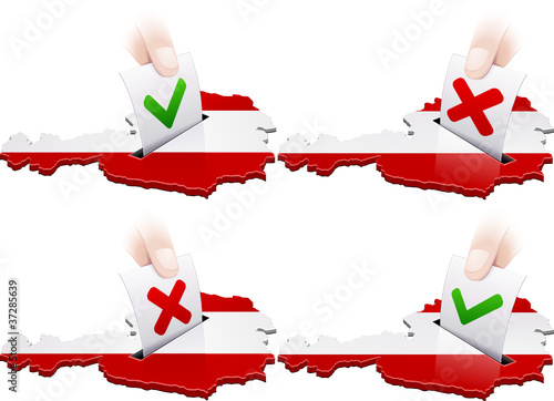 Référendum en Autriche : pour ou contre (détouré)