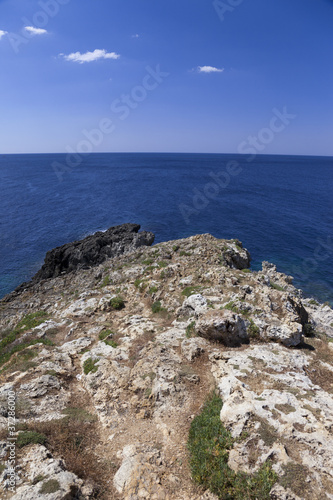 Two seas merge and mixing waves are visible