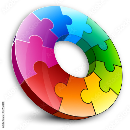 colored circular puzzle