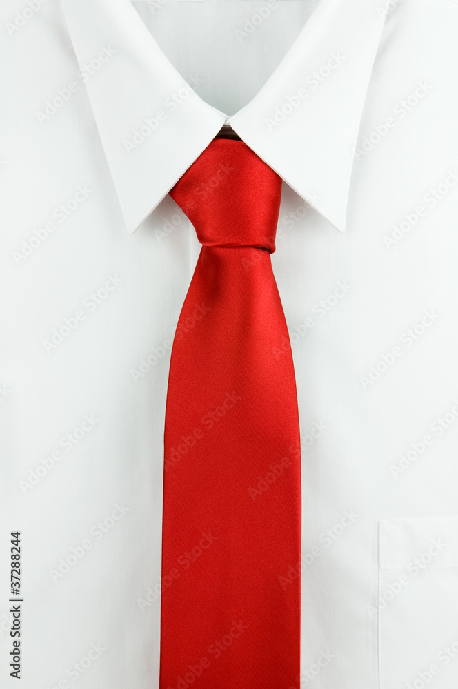 Close-up of a shirt with a tie. Close-up of a shirt with a tie.