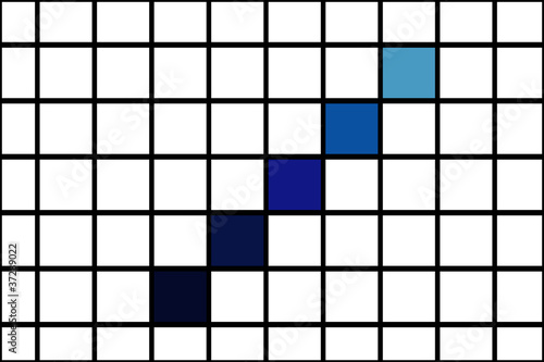 Gitter mit blauen Quadraten