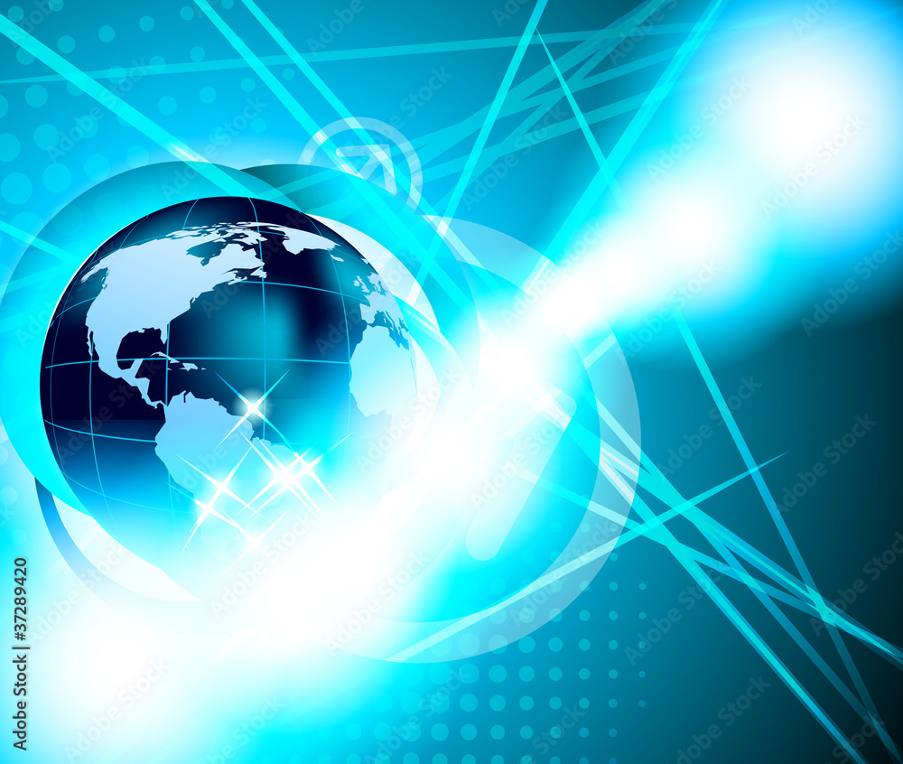 Background with globe Background with globe