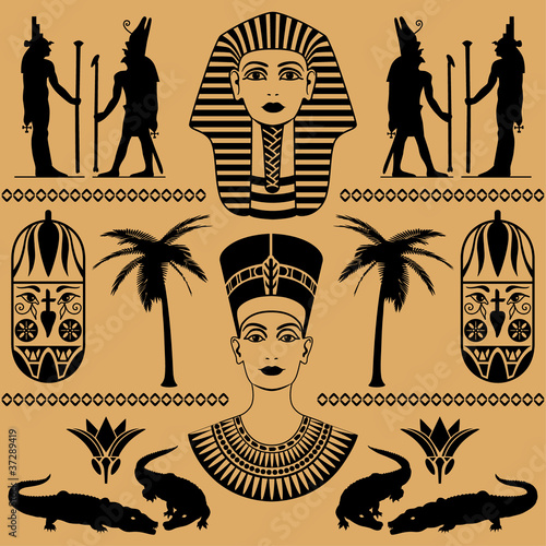 Konstfotografi Egyptian decorative patterns