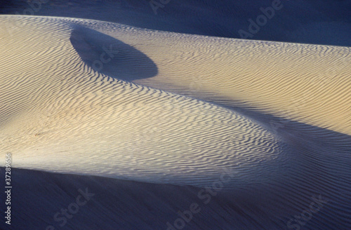 Sand serpentine and shadows in Death Valley