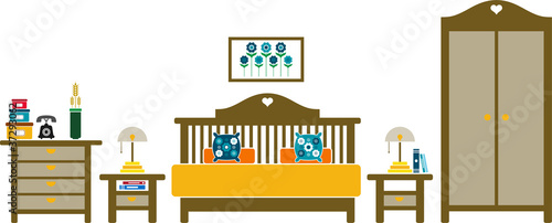 vectorized bedroom