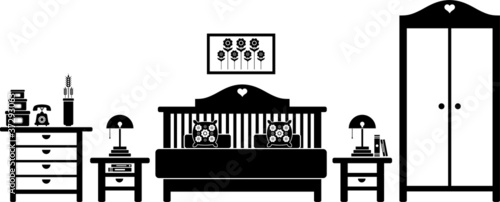 vectorized bedroom