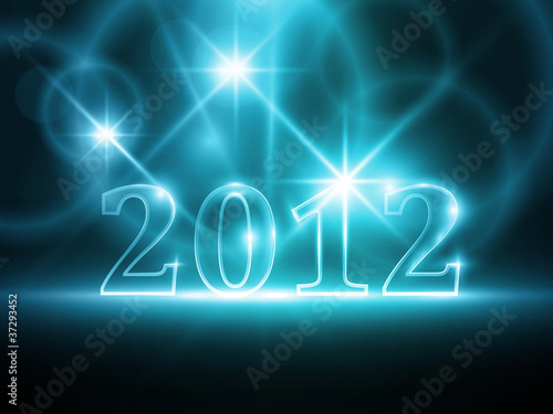 Abstract blue year 2012 background
