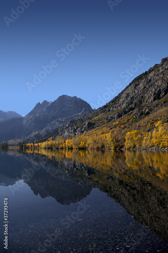 Reflection of Mountains and Aspens