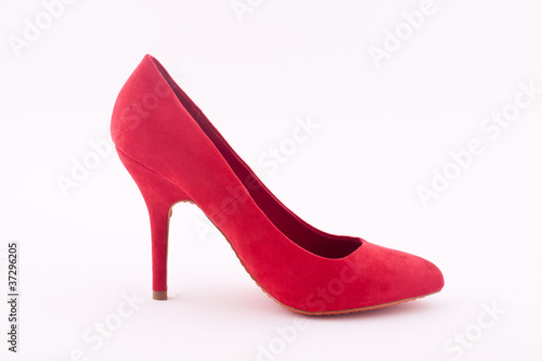 a red heel shoe