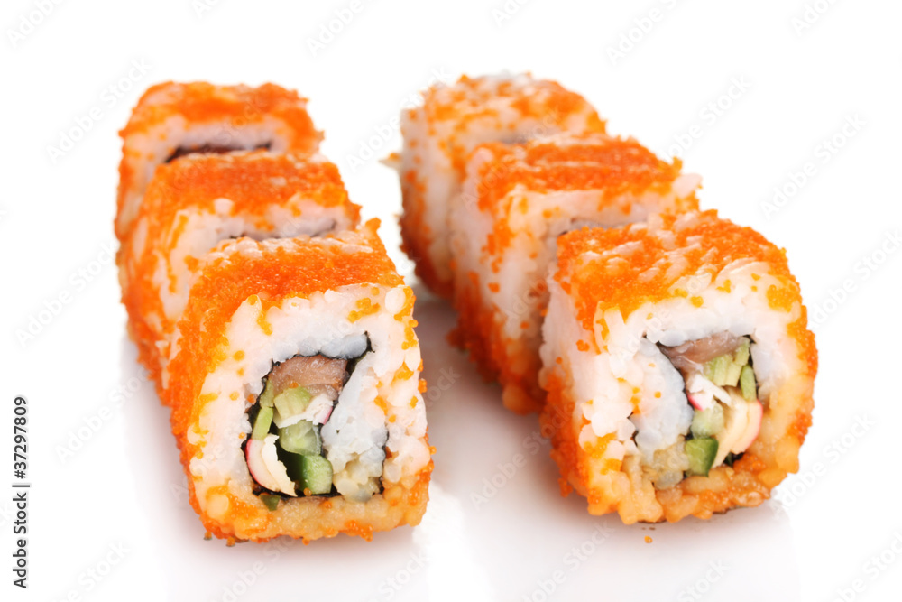 delicious sushi isolated on white delicious sushi isolated on white