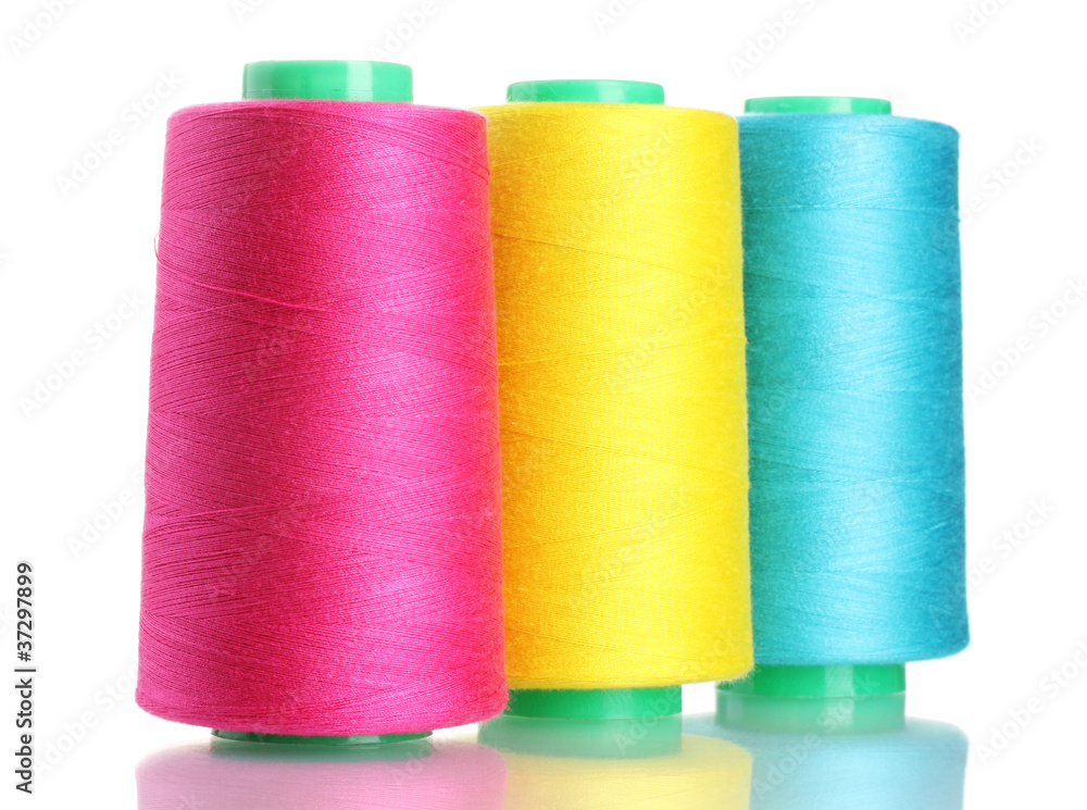 Bobbins of thread isolated on white Bobbins of thread isolated on white