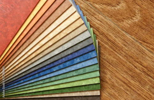 The samples of collection linoleum