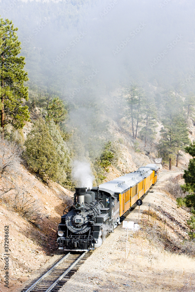 Obraz premium Durango Silverton Kolej wąskotorowa, Kolorado, USA