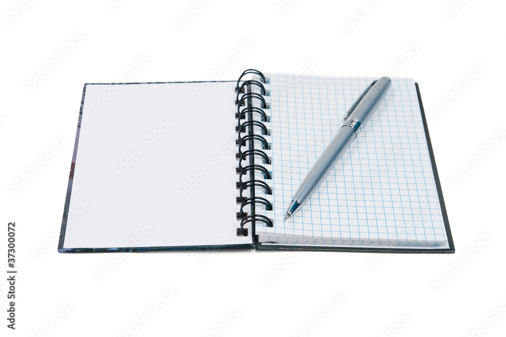 Open notepad and pen Open notepad and pen