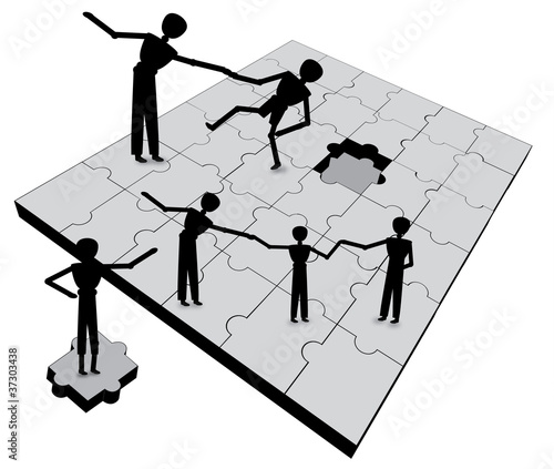 Teamwork to solve the puzzle