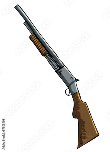 Hand drawn illustration of shotgun Fototapet