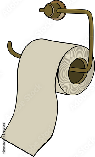 Toilet paper. Cartoon