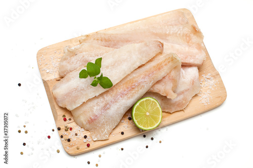 frozen pollock and spices