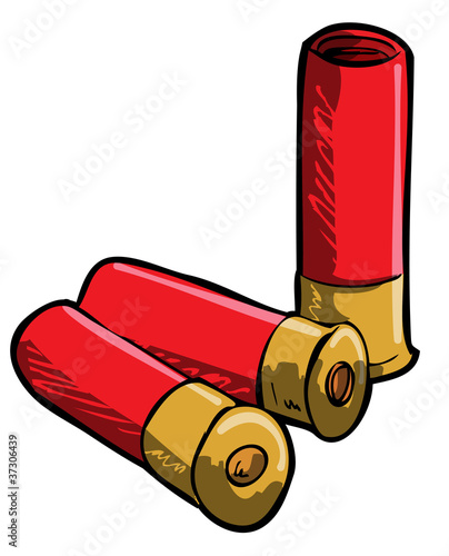 Hand drawn illustration of shotgun shells