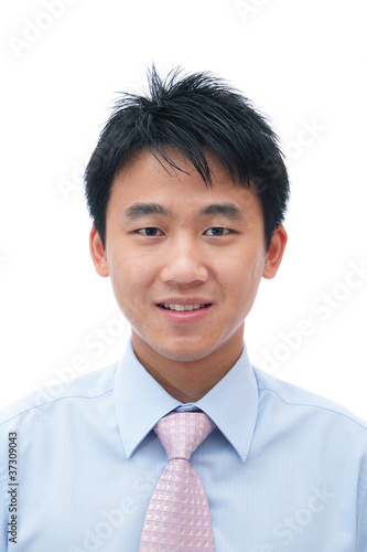 Face of asian business man with friendly smile